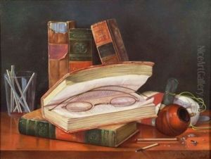Still Life With Books by Claude Raguet Hirst