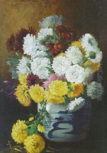 Chrysanthemums In A Canton Jar