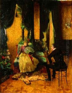 Scena W Salonie by Shmuel Hirszenberg