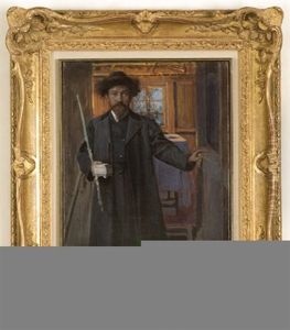 In The Succa by Shmuel Hirszenberg