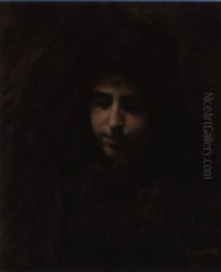 Bildnis Einer Frau Mit Schwarzem Kopftuch by Shmuel Hirszenberg
