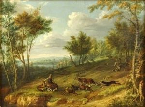 Stag Hunt by Friedrich Wilhelm Hirt