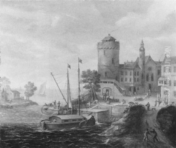 Seehafen Mit Reicher Figurenstaffage - view 1