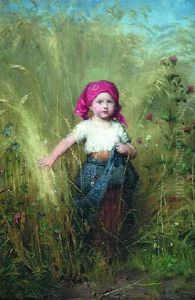 Young Peasant Girl by Heinrich Hirt