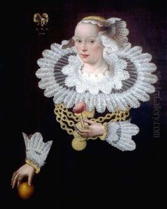 Portrat Der Frau Des Lubeckischen Burgermeisters Dr. Johann Marquard