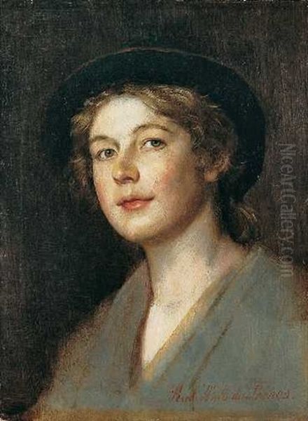 Bildnis Einer Jungen Frau Mit Hut - view 1