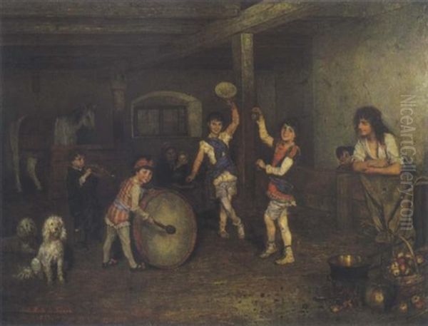 Gauklerfamilie Bei Der Probe - view 1