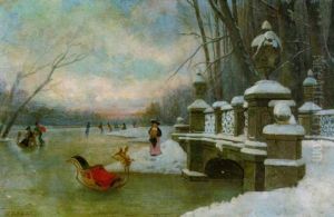 Wintervergnugen by Rudolf Hirth Du Frenes
