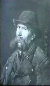 Brustportrats Eines Jagers Mit Pfeife Und Hut by Rudolf Hirth Du Frenes