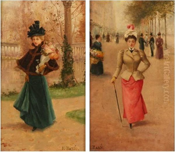 Women Of Fashion In Paris: A Pair - view 1