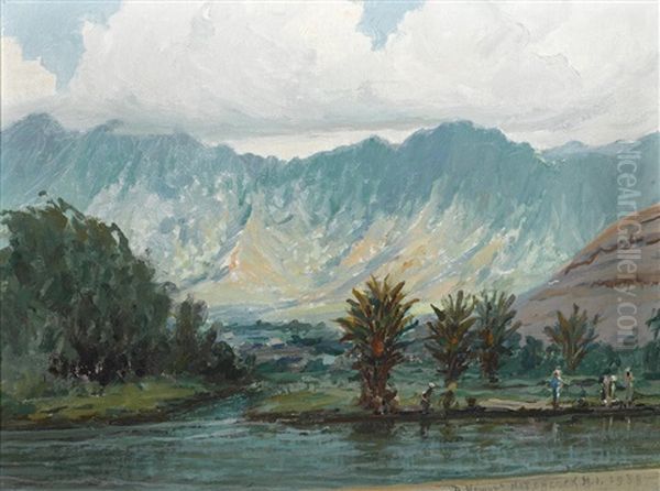 Manoa Valley From Ala Wai Boulevard - view 1