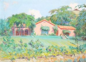 Pink House, Manoa, Hawaii by David Howard Hitchcock