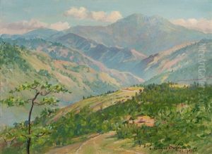 House In A Tropical Landscape by David Howard Hitchcock
