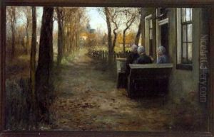 Dutch Women Conversing by George Hitchcock