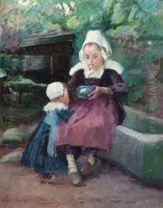 Mother Feeding Child by Lucius Wolcott Hitchcock