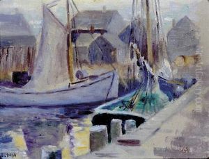 Dock Scene by Lucius Wolcott Hitchcock