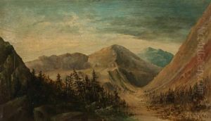 Mountain Landscape And Mountain Landscape With Mill : Two Works by Joseph Hitchens