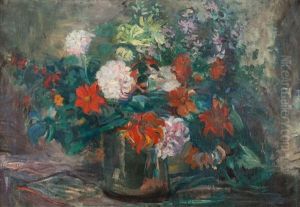 Sonnenblumenstraus by Dora Hitz