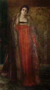 Portrait Of A Lady In A Red Dress