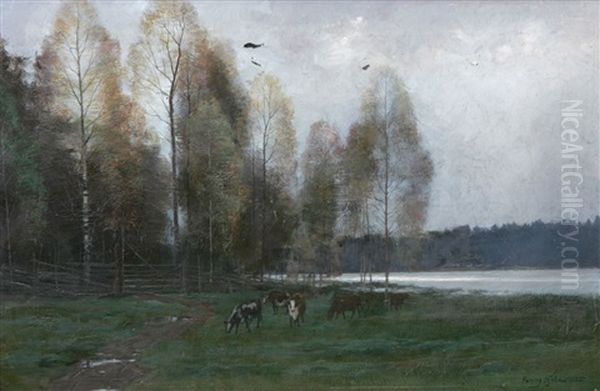 Landskap Med Betande Kor - view 1