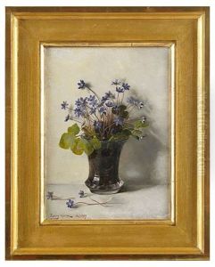 Stilleben Med Blasippor by Fanny Elisabeth Wilhelmina Hjelm