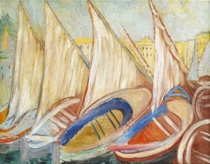 Fiskebatar I Collioure by Sigrid Hjerten