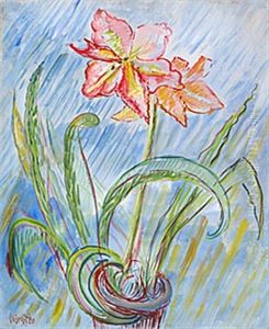 Blomsterstilleben Med Amaryllis