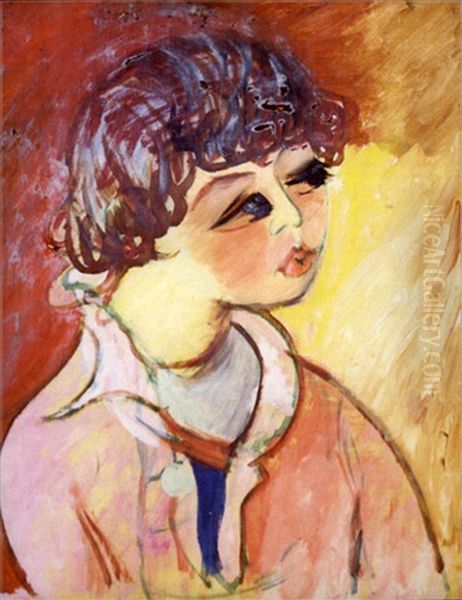 Portrait Of Sigrid Hjerten And Isaac Grunewald's Son, Ivan by Sigrid Hjerten