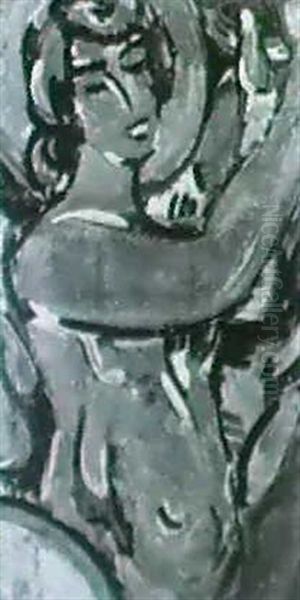 Weiblicher Akt Mit Erhobenem Rechten Arm - view 1
