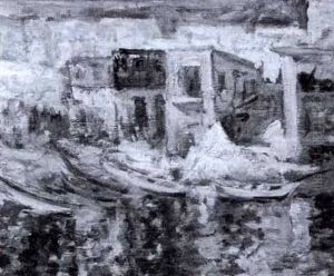 Sydfransk Kustby Med Batar by Sigrid Hjerten