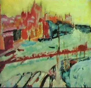 Barges On The Seine, Paris by Sigrid Hjerten