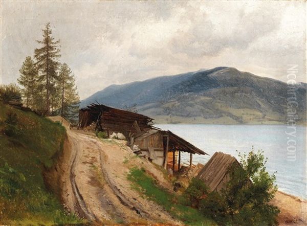 View From Steinbach Towards Unterach Am Attersee - view 1