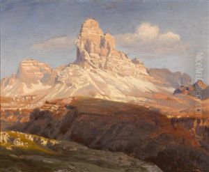 Drei Zinnen Vom Monte Rosa, Ampezzo by Anton Hlavacek