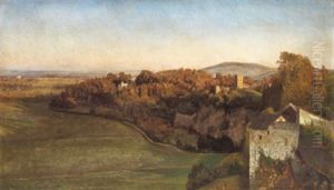 Blick Vom Monchsberg Gegen Leopoldskron by Anton Hlavacek