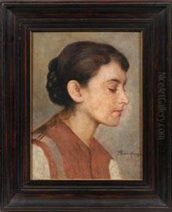 Brustportrait Eines Bauernmadchens Im Profil
