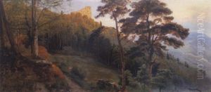 Blick Auf Die Habsburg Und In Das Tal Der Aare by Anton Hlavacek