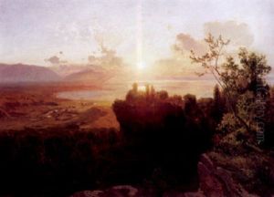 Gebhardsberg Bei Bregenz Am Bodensee. Sonnenuntergang