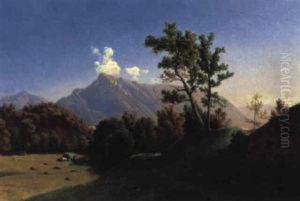 Blick Gegen Den Untersberg Und Den Hohen G"ll