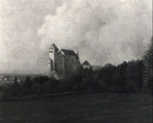 Burg Liechtenstein Bei M"dling by Anton Hlavacek