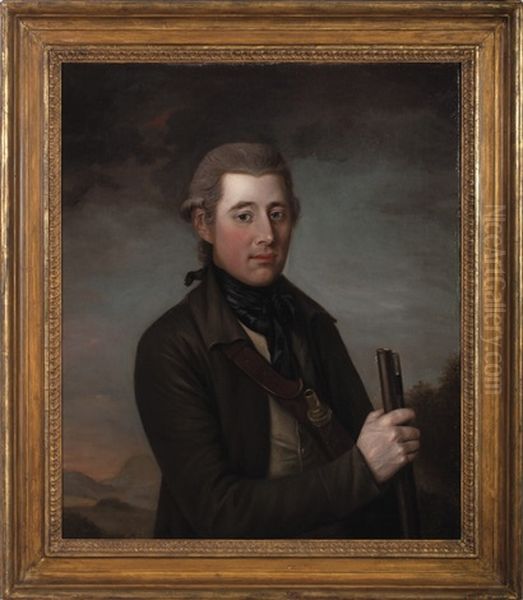 Portrait Of A Huntsman With Musket And Powder Horn - view 1