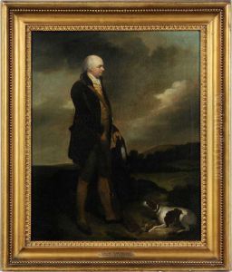 Squire John Porter With His Dog And A Shotgun by James Barenger