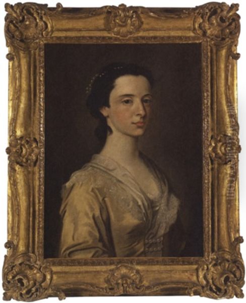 Portrait Of A Lady In A White Dress - view 1