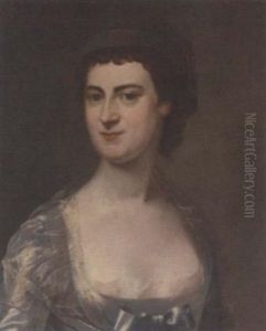 Portrait Of Mrs. Mary Knowles In A Blue Dress