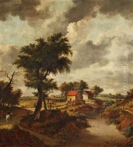 Dorfliche Landschaft by Meindert Hobbema