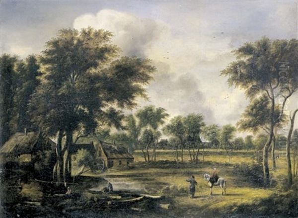 Landschaft Mit Bauernhausern Und Weiher - view 1