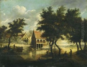 Landschaft Mit Muhle by Meindert Hobbema