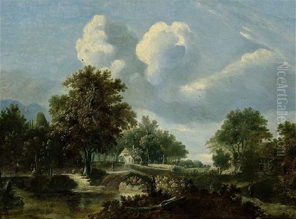 Waldlandschaft Mit Einem Bauernhaus - view 1