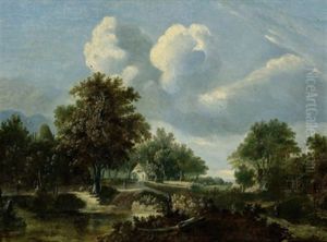 Waldlandschaft Mit Einem Bauernhaus by Meindert Hobbema