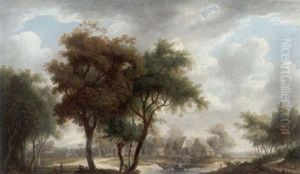 Hollandische Landschaft Mit Wassermuhle by Meindert Hobbema