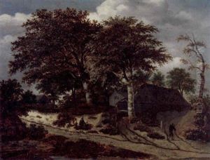 Waldlandschaft Mit Fussgangern Waldlandschaft Mit Fussgangern